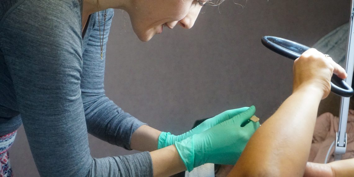 Julilette bei der Arbeit